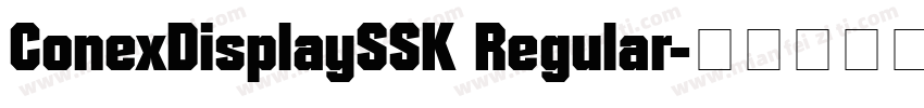 ConexDisplaySSK Regular字体转换
